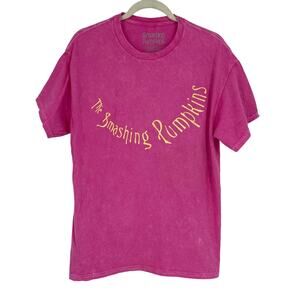 Officially Licensed Smashing Pumpkins Infinite Sadness Tour Tee Pink Acid Wash L
